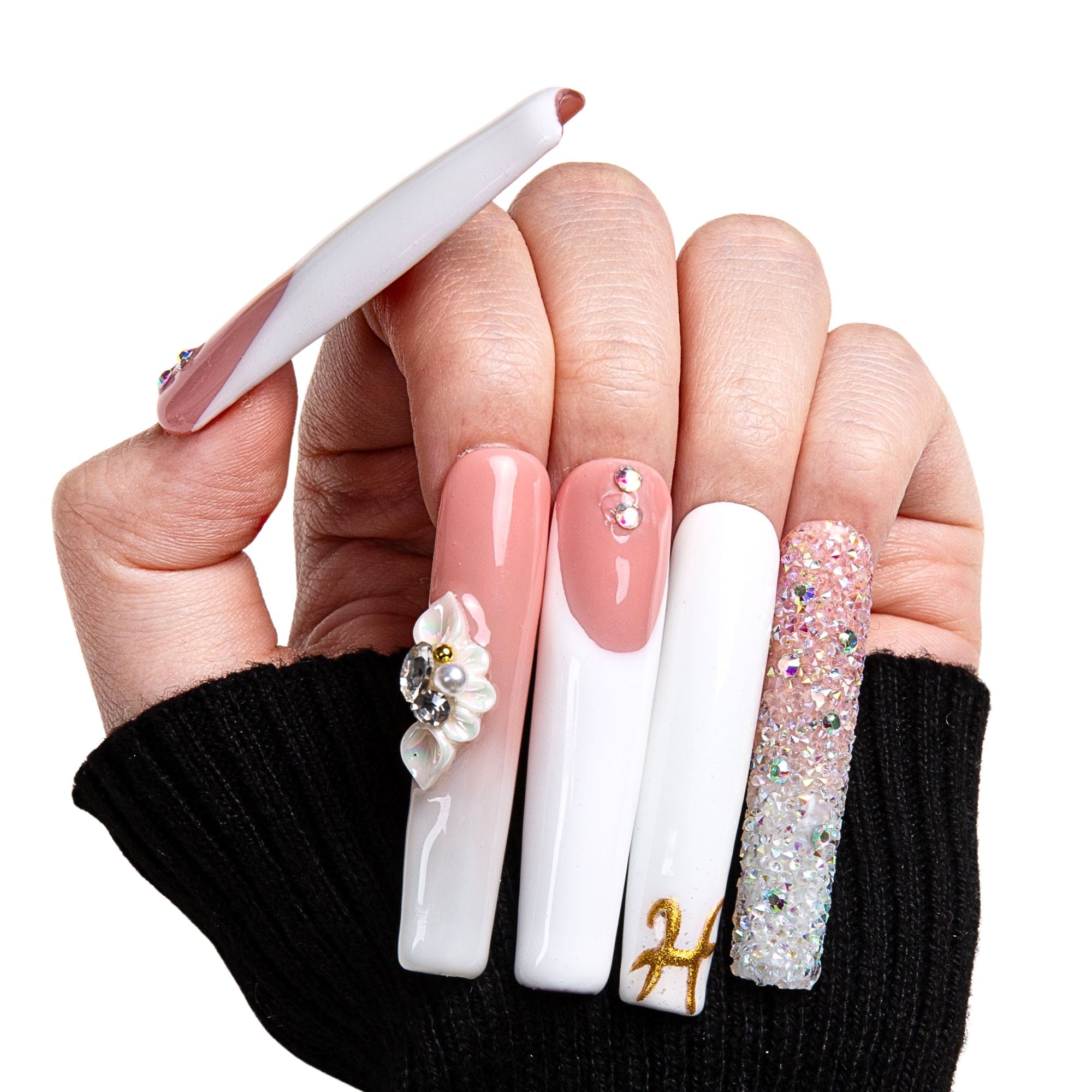 Only You French Tip Handmade Nails H97