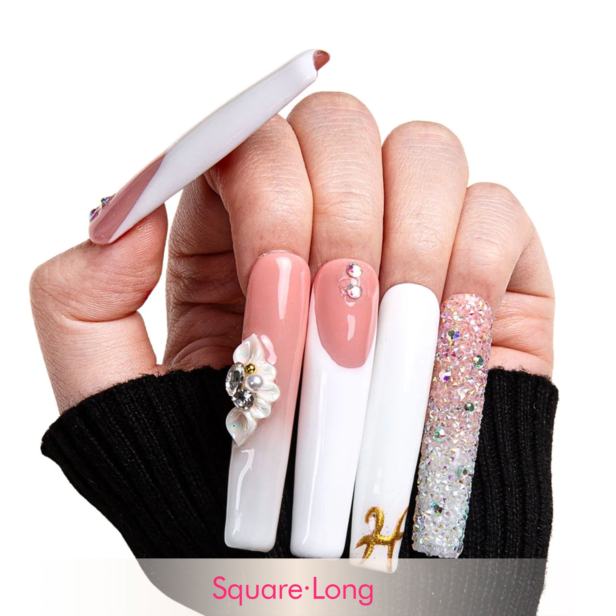 Only You French Tip Handmade Nails H97