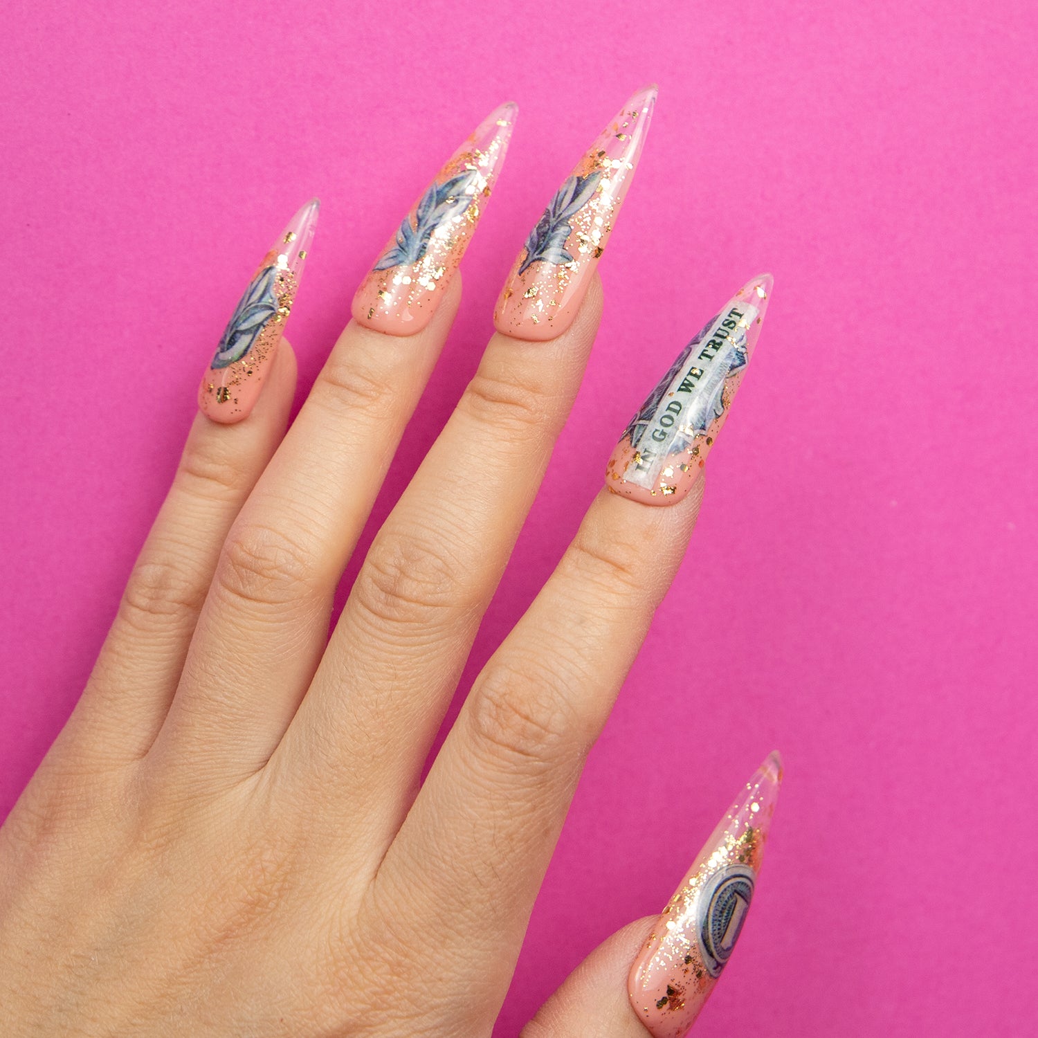 Dollar Handmade Stiletto Nails H98