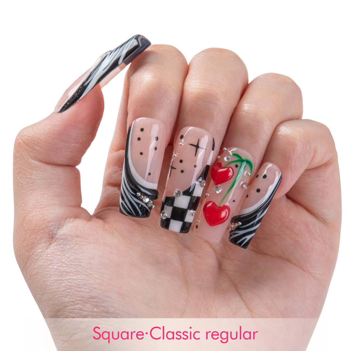 Retro Cherry Handmade Nails H987