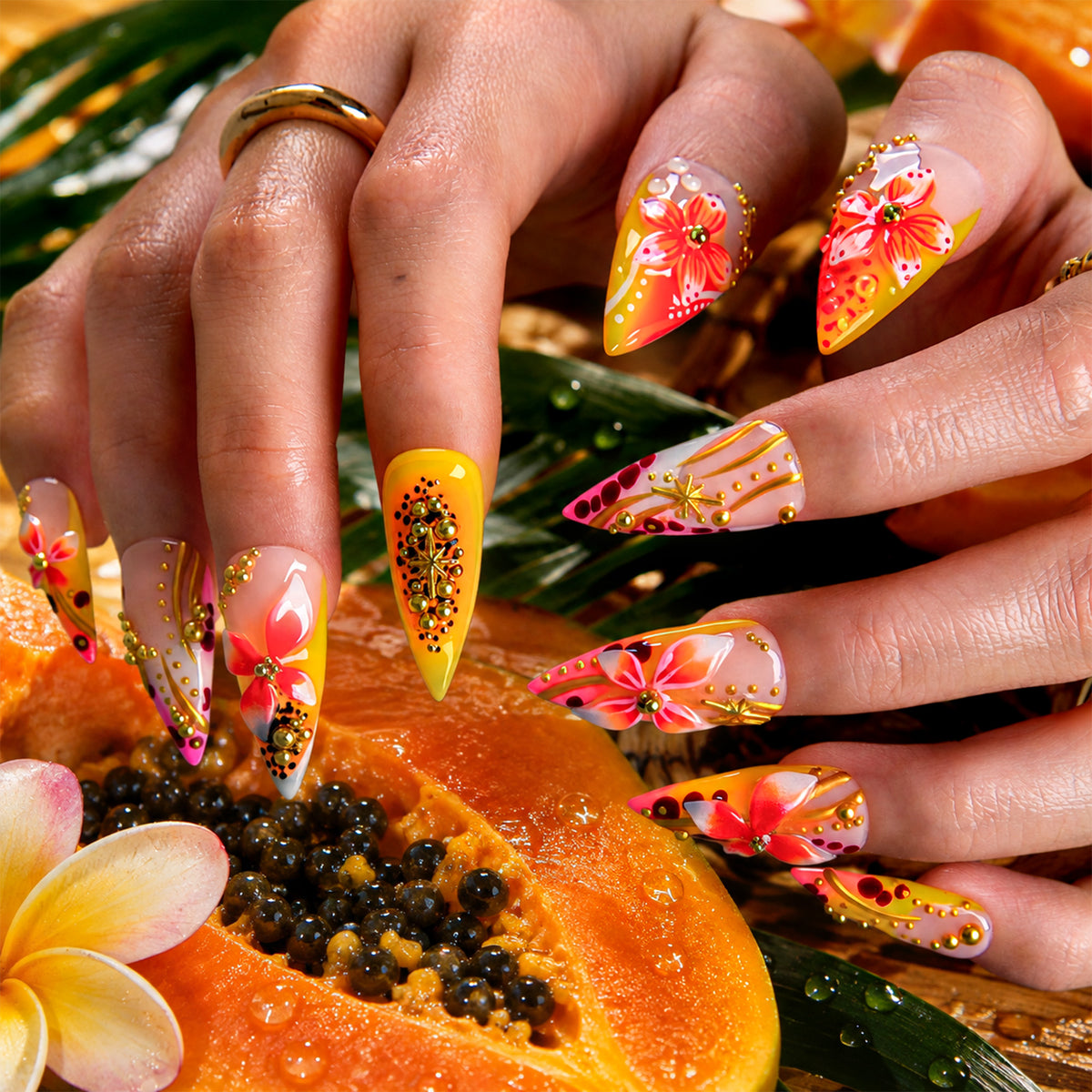 Sunlit Paradise Handmade Nails H988