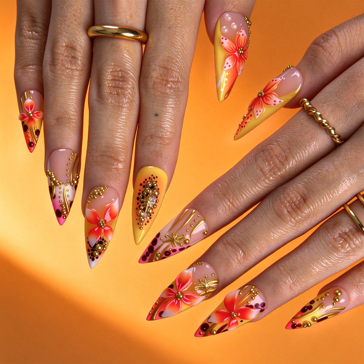 Sunlit Paradise Handmade Nails H988