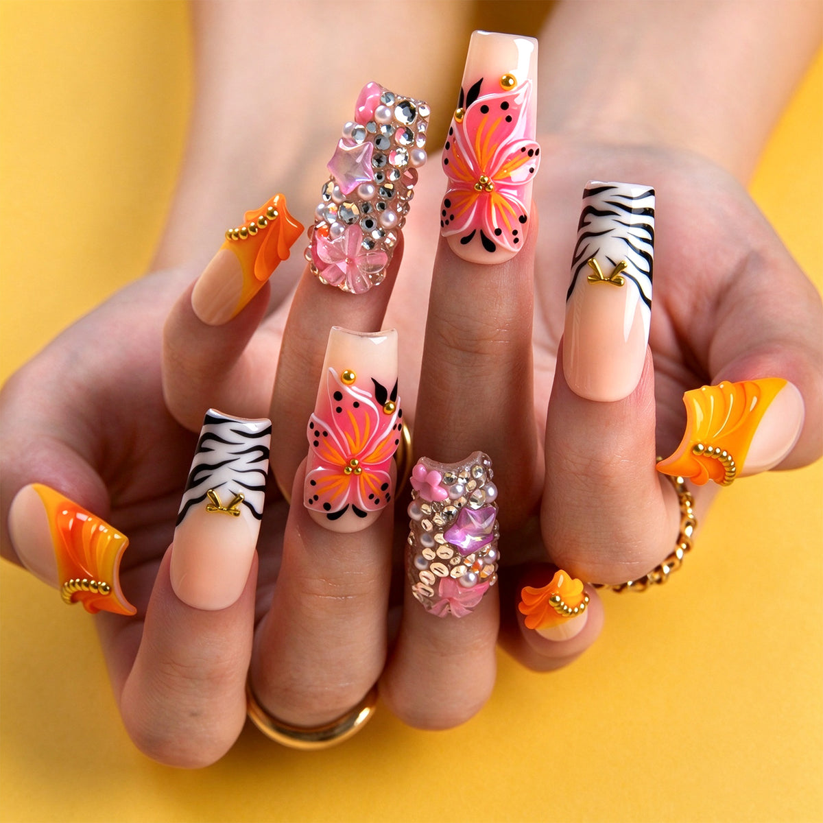 Tangerine Dream Handmade Nails H989