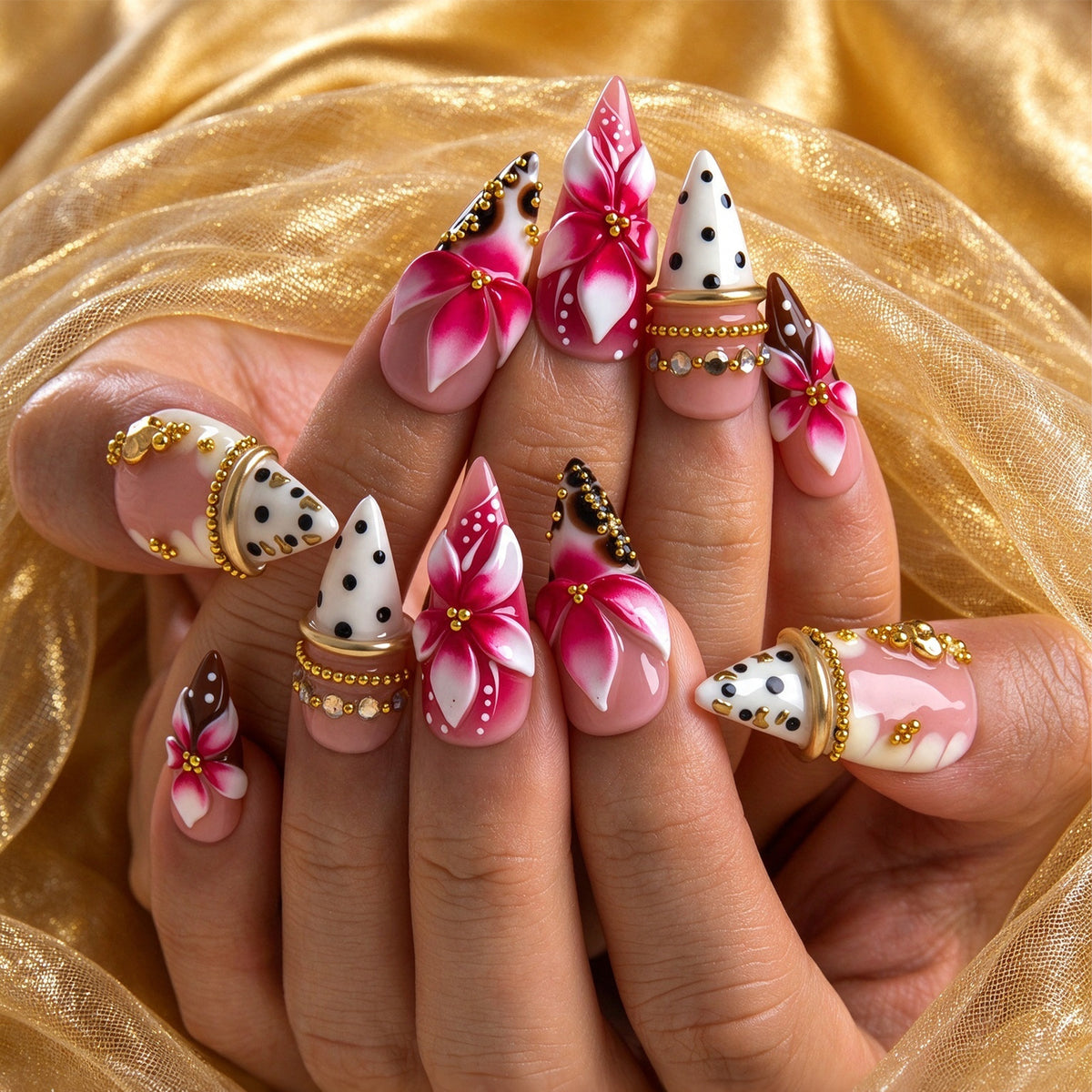 Rosy Magnolia Handmade Nails H990
