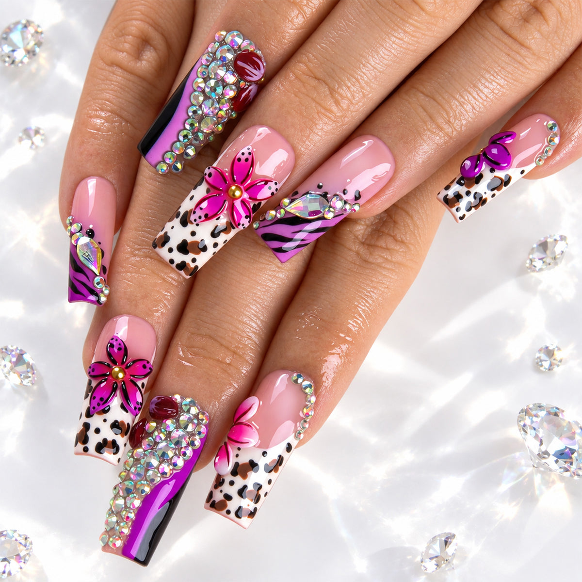 Amethyst Allure Handmade Nails H993