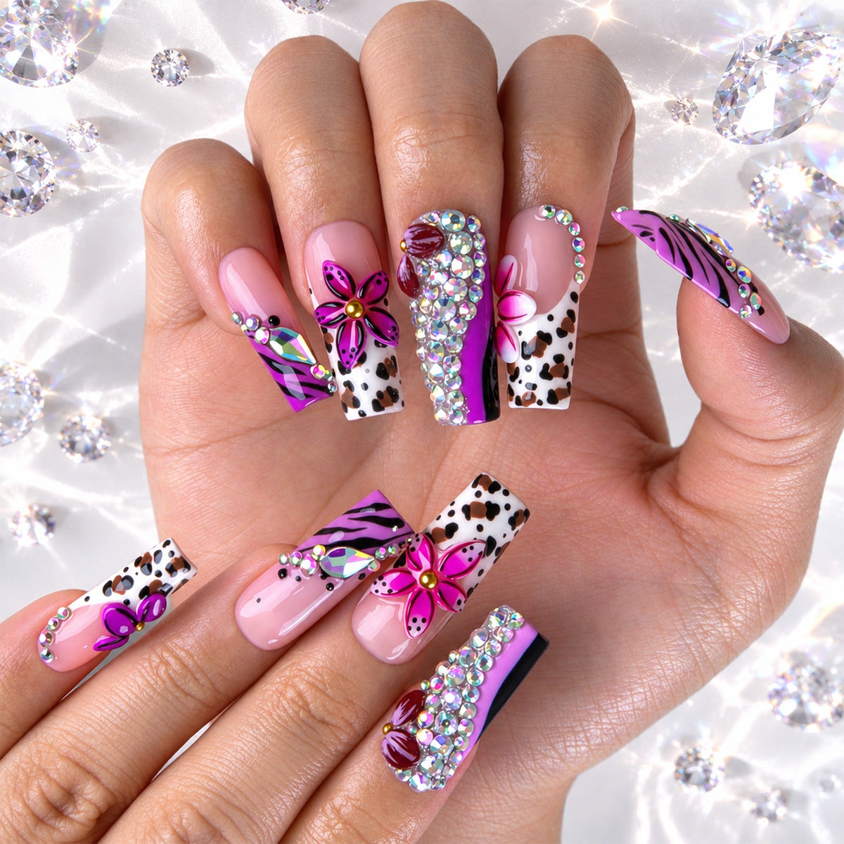 Amethyst Allure Handmade Nails H993