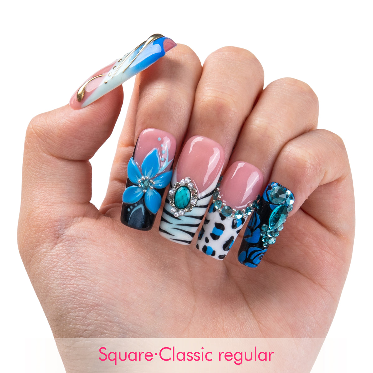 Sapphire Temptation Handmade Nails H998