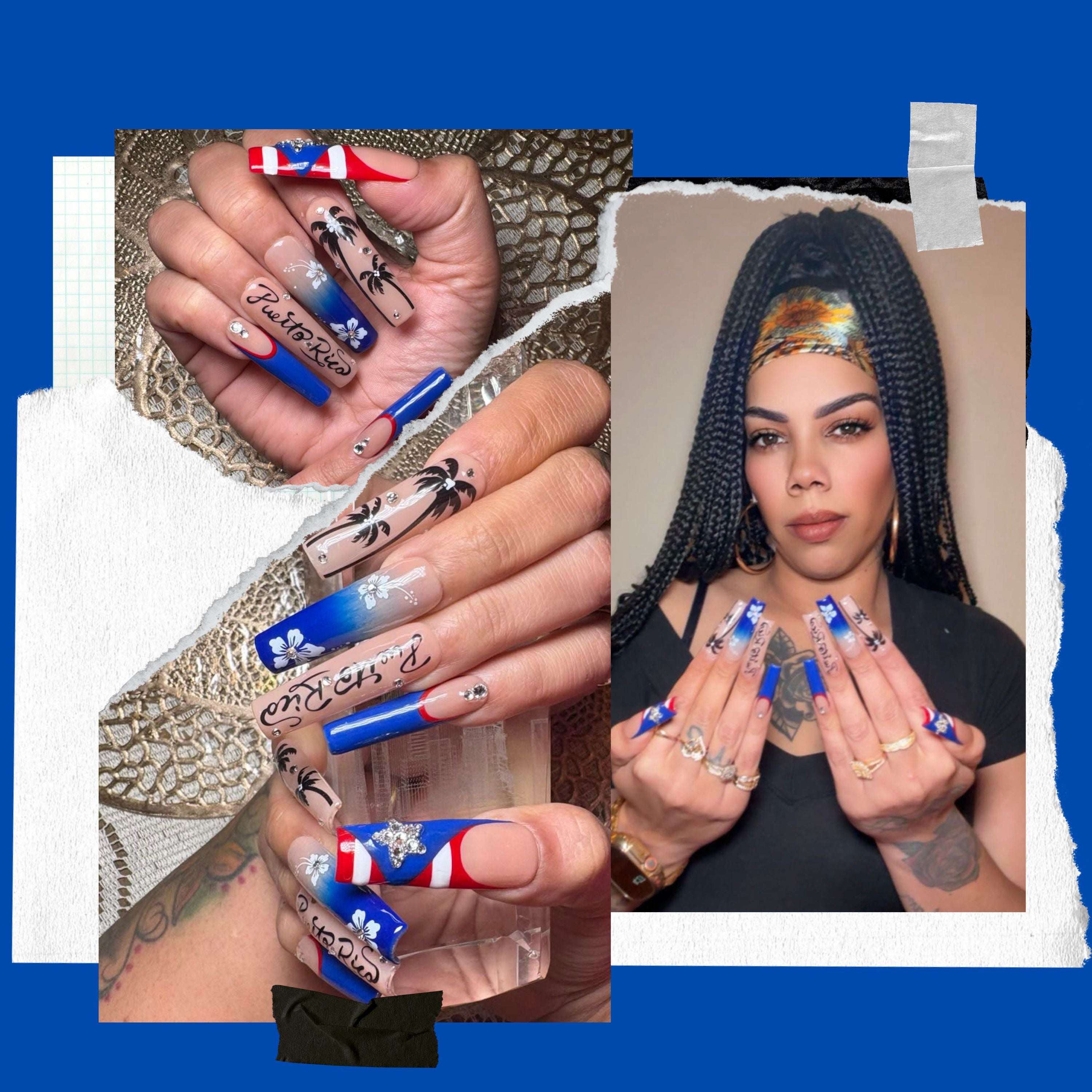 @indiagiggz x Lovful Creator Collab La Isla Del Encanto Handmade Nails C055