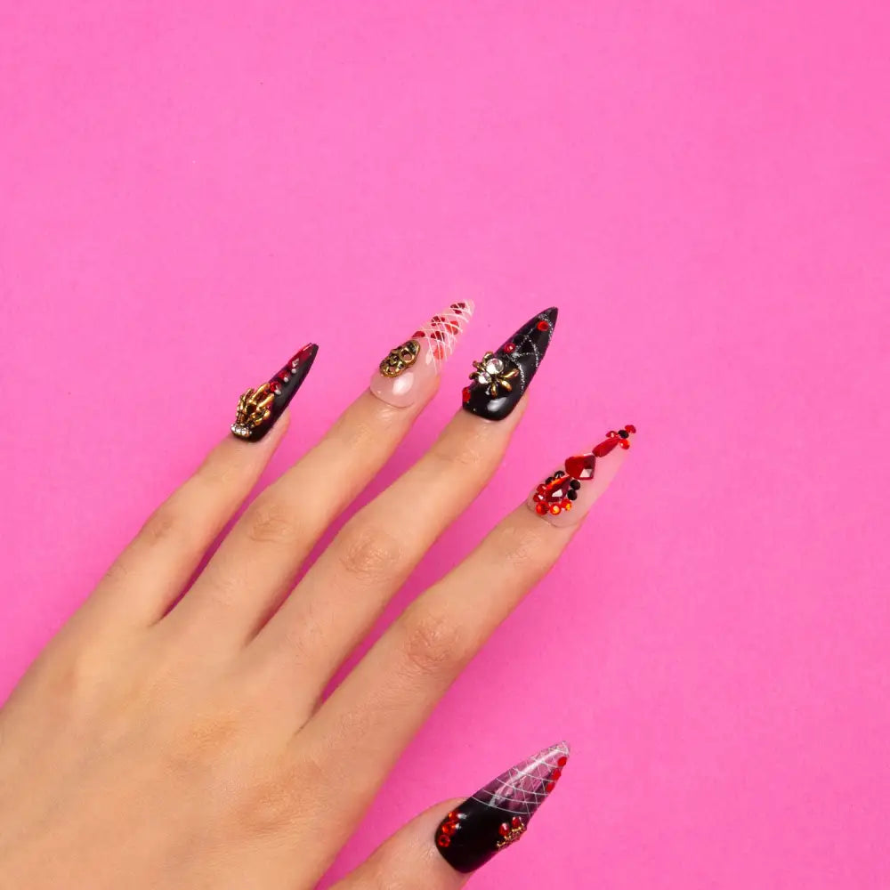 Bleeding Love Handmade Stiletto Nails H42 Rts