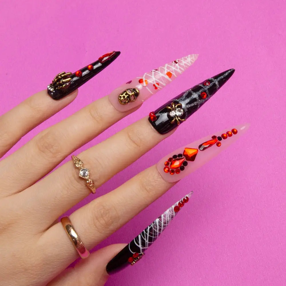 Bleeding Love Handmade Stiletto Nails H42 Rts