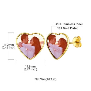 Customized Heart Earrings