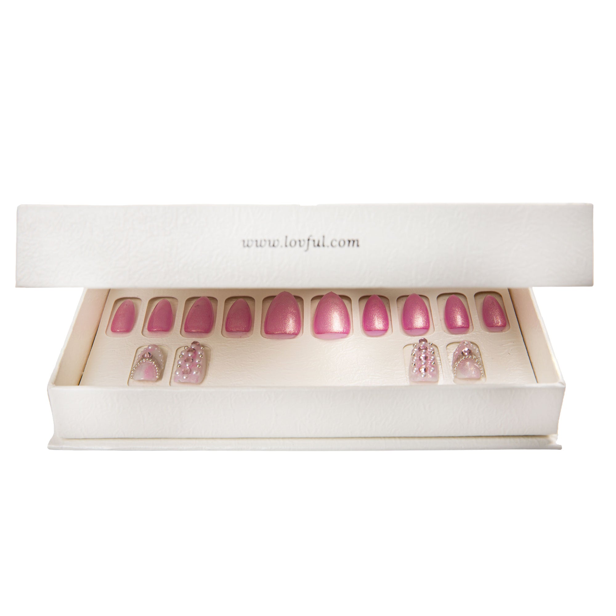 Glazed Rosé Handmade Nails P010